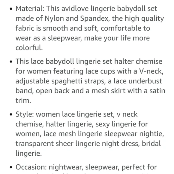 Avidlove lace babydoll size small - Picture 13 of 13